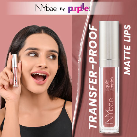 Buy NY Bae Confessions Liquid Lipstick | Lip & Cheek Tint | Nude Lipstick | Matte Finish | Long Lasting - More Shots 11 (4.5 ml)-Purplle