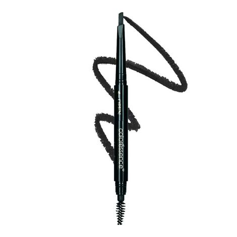 Buy COLORESSENCE Eyebrow Pencil 3 in 1 Multifunction Brow Filling Styler with Spoolie Shaping Brush - 0.72 gm(Black)-Purplle