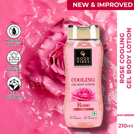 Buy Good Vibes Rose Cooling Gel Body Lotion 210 ml-Purplle