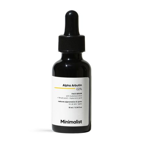 Buy Minimalist Alpha Arbutin Face Serum with Hyaluronic Acid 2% to Remove Pigmentation, Acne Marks & Dark Spots & Evens Skin Tone, 10 ml-Purplle