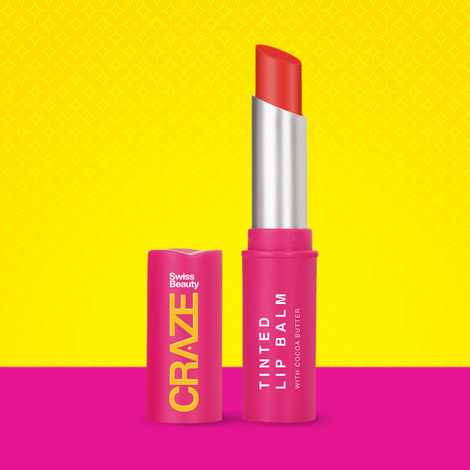 Buy Swiss Beauty CRAZE Tinted Weightless Lip Balm | Sheer Coverage | Hydrating | With Cocoa Butter 03 Cherry Crush - 2.3 gm-Purplle