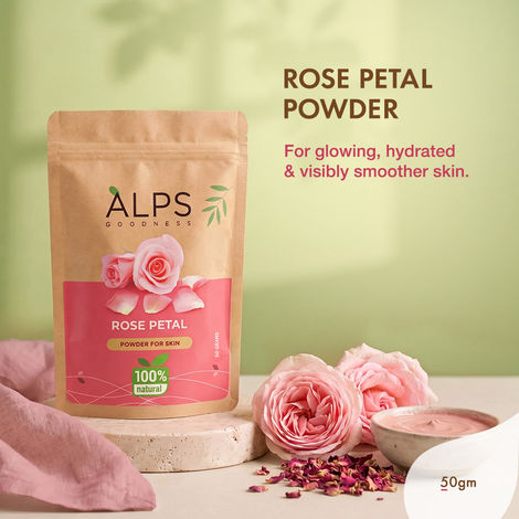 Buy Alps Goodness Powder - Rose Petal (50 gm) | Gulab Powder| 100% Natural Powder | No Chemicals, No Preservatives, No Pesticides| Hydrating Face Mask-Purplle