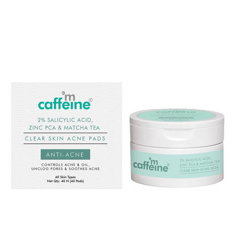 Buy MCaffeine 2% Salicylic Acid Zinc Pca & Matcha Tea Clear Skin Acne Pads-Purplle