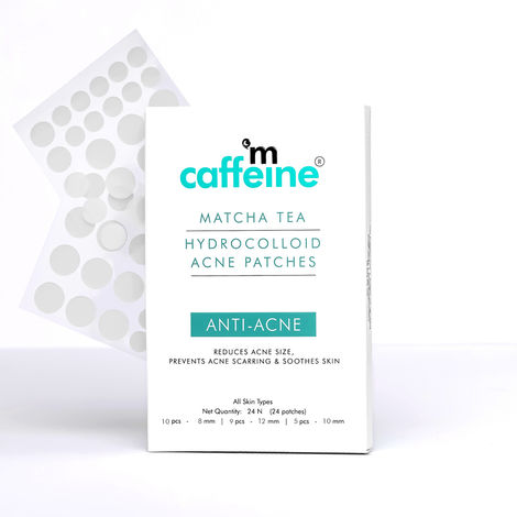 Buy MCaffeine Matcha Tea Hydrocolloid Acne Patches 24 patches-Purplle