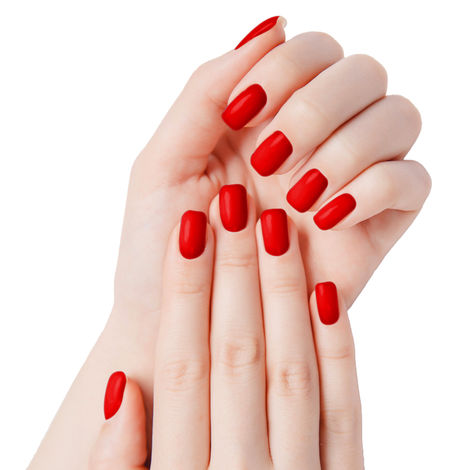 Buy FACES CANADA Ultime Pro Splash Instant Manicure - Paprika | 16 Pcs Press On Nail Extensions | Artificial Fake Nail Set | Long lasting and Durable | Lightweight & Comfortable-Purplle