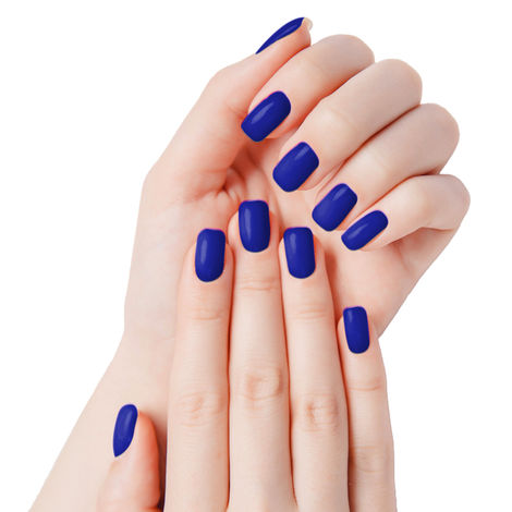Buy FACES CANADA Ultime Pro Splash Instant Manicure - Midnight | 16 Pcs Press On Nail Extensions | Artificial Fake Nail Set | Long lasting and Durable | Lightweight & Comfortable-Purplle