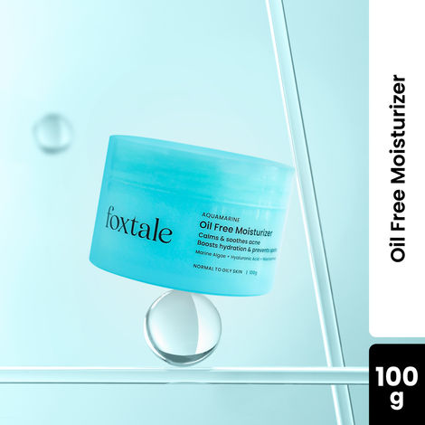 Buy Foxtale Oil Free Moisturizer with Marine Algae Extract, Hyaluronic Acid, Niacinamide and Betaine, Lightweight & Non- sticky, For Oily & Acne-Prone Skin, Men & Women, 100 gm-Purplle