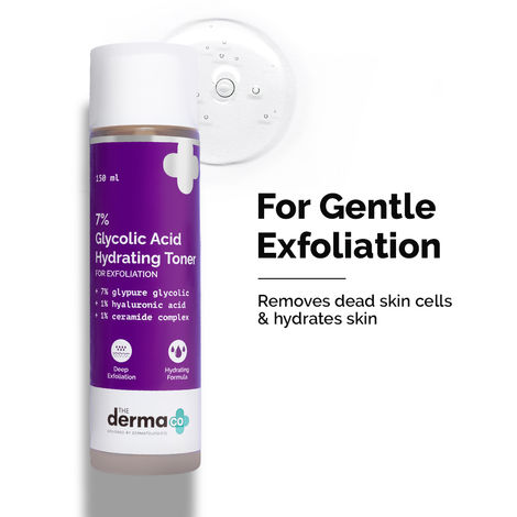 Buy The Derma co. 7% Glycolic Acid Hydrating Toner with Glycolic Acid & Hyaluronic Acid For Exfoliation - 150 ml-Purplle