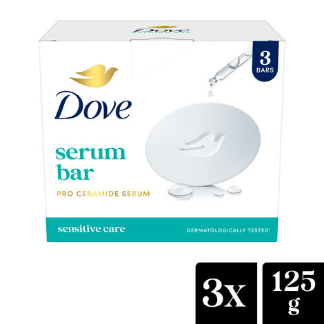 Buy Dove Serum Bar | with Pro-Ceramide Serum | Sensitive Care | 375 gm (125 gm x 3)-Purplle