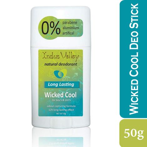 Buy Indus Valley Paraben Free Natural Wicked Cool Deodorant Stick - For Boys & Girls Deodorant Stick - For Men & Women (50 g)-Purplle