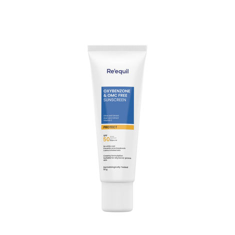 Buy Re'equil Oxybenzone & OMC Free Sunscreen Spf 50 For Oily, Acne Prone Skin 50 gm-Purplle