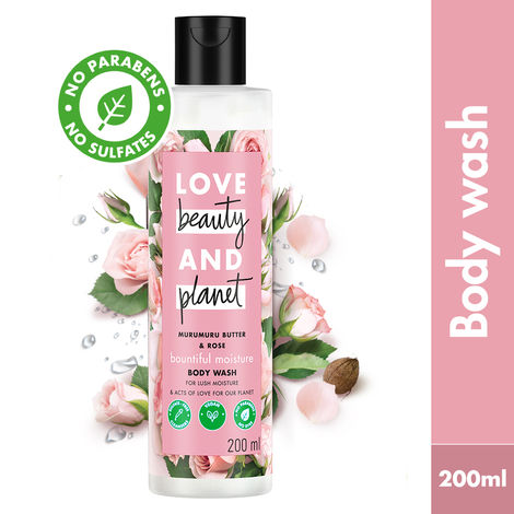 Buy Love Beauty & Planet Natural Murumuru Butter and Rose Sulfate Free Body Wash, 200 ml-Purplle