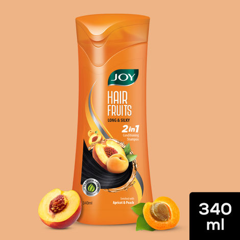Buy Joy Hair Fruits Long & Silky Conditioning Shampoo Enriched with Apricot & Peach 340 ml-Purplle