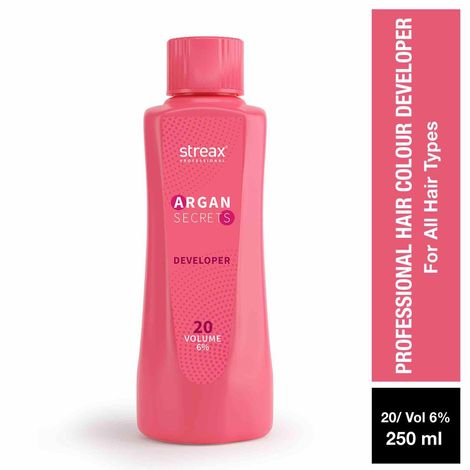 Buy Streax Professional Developer for Argan Secret Colourant - 20 Volume 6% (250 ml)-Purplle