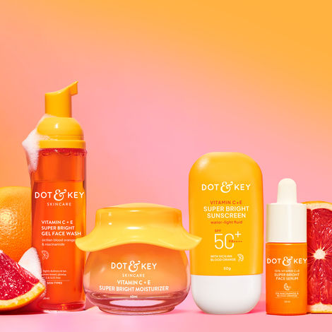 Buy Dot & Key Vitamin C CSMS Combo : Cleanser (80 ml) + Serum(20 ml) + Moisturizer (60 ml) + Sunscreen (50 gm)-Purplle