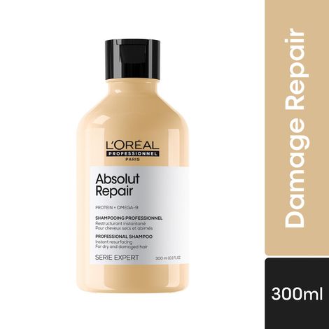 Buy L'Oreal Professionnel Absolut Repair Shampoo For Dry and Damaged Hair 300 ml With Protein & Omega-9-Purplle