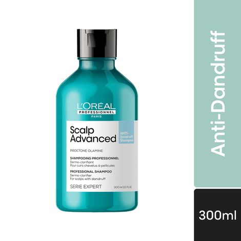 Buy L'Oreal Professionnel Scalp Advanced Anti-Dandruff Dermo-Clarifier Shampoo 300 ml | Removes Dandruff-Purplle