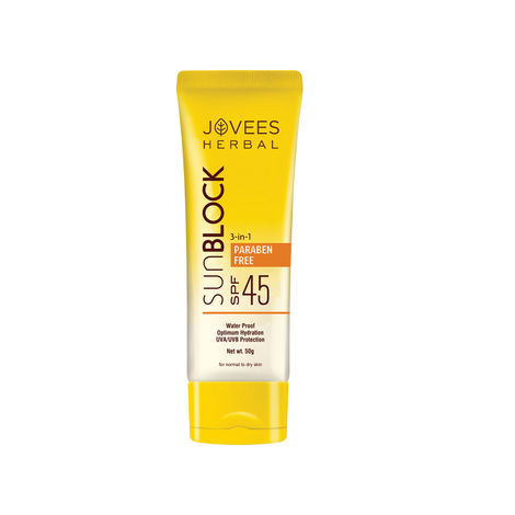 Buy Jovees Sun Block SPF-45 50 g-Purplle