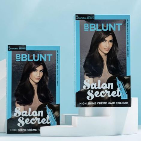 Buy BBLUNT High Shine Hair Colour Twin Pack: Natural Brown (4.31) with Shine Tonic (2x100g + 2x8 ml)-Purplle