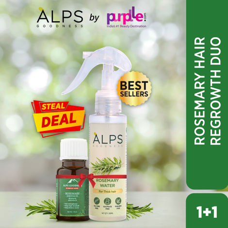 Buy Alps Goodness Rosemary Hair Growth Duo | With Rosemary Hair Spray (100 ml) & Essential Oil (10 ml) I For Skin & Hair I Improves Scalp Health I Fights Acne-Purplle