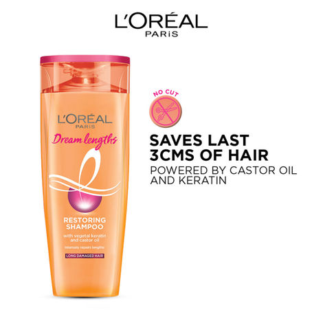 Buy L'Oreal Paris Shampoo, Nourishes, Repair & Shine, For Long and Lifeless Hair, Dream Lengths, 180 ml-Purplle