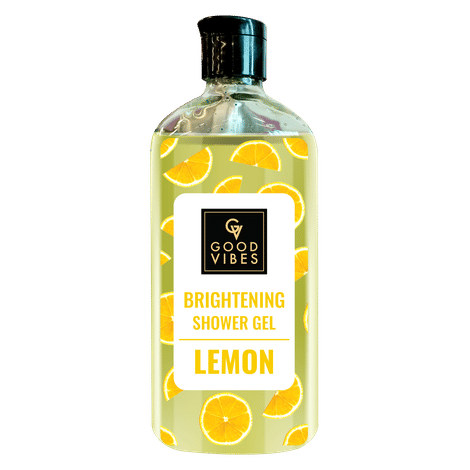 Buy Good Vibes Lemon Brightening Shower Gel (300 ml)-Purplle