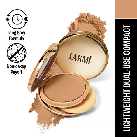 Buy Lakme 9to5 Fashionista Collection Double Duty Dual Finish Compact 30 Cinnamon,9 gm-Purplle