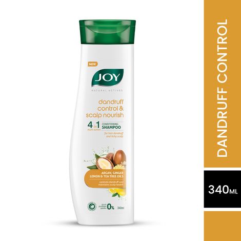 Buy Joy Natural Actives Dandruff Control and Scalp Nourish 4 in 1 Multi Action Conditioning Shampoo (340 ml)-Purplle
