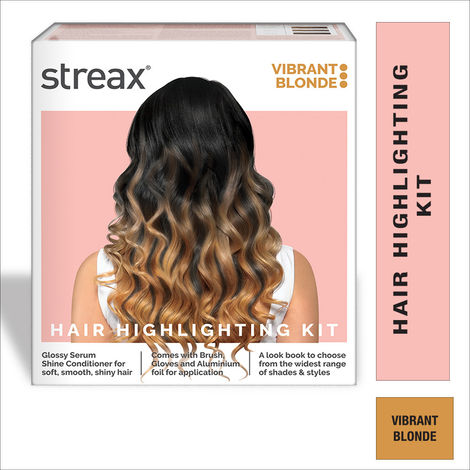 Buy Streax Hair Colour Highlight Kit | Blonde Hair Colour, Vibrant Blonde, 180 gm-Purplle