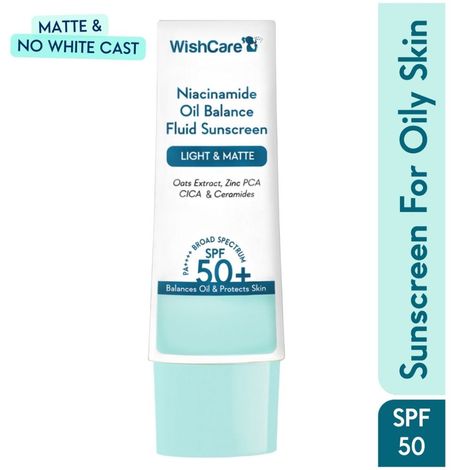 Buy WishCare Niacinamide Oil Balance Sunscreen SPF 50 PA++++ - Light & Matte Sunscreen for Oily Skin - 50 gm-Purplle