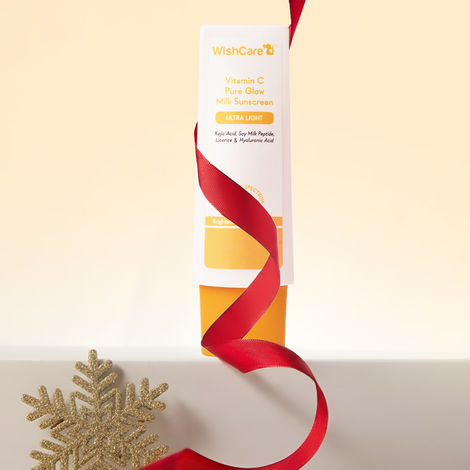Buy WishCare Vitamin C Pure Glow Face Sunscreen SPF 50 PA++++ -Broad Spectum Ultra Light & No White Cast-Purplle