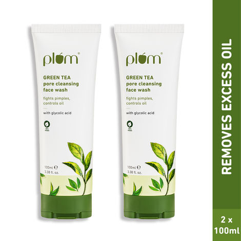 Buy Plum Green Tea Pore Cleansing Face Wash (Pack of 2)-Purplle