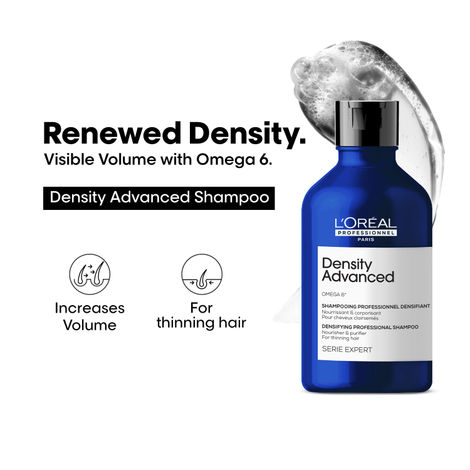 Buy L'Oreal Professionnel Density Advanced Shampoo for Thinning Hair 300 ml | Visibly Increases Volume-Purplle