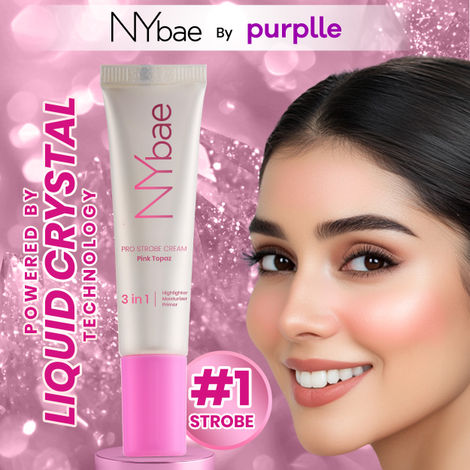 Buy NY Bae PRO Strobe Cream - Pink Topaz (12 gm) | Primer + Highlighter + Moisturizer | Dewy Makeup | Glowing Korean Skin | Best Suited For Normal To Dry Skin-Purplle