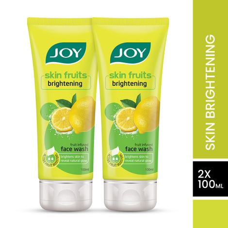 Buy Joy Skin Fruits Lemon Brightening Face Wash (Combo Pack 2X100ml)-Purplle