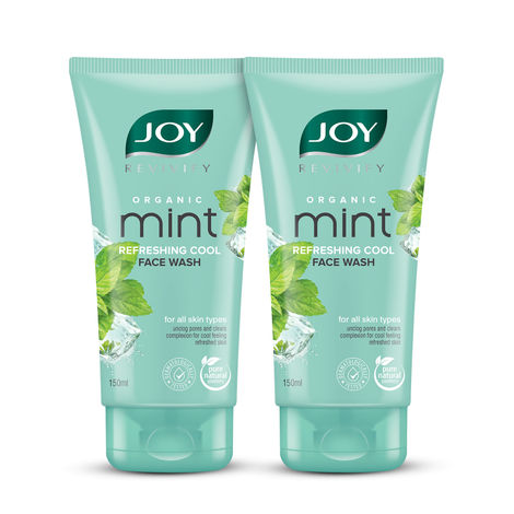 Buy Joy Revivify Organic Refreshing Cool Mint Face Wash (Combo Pack 2X150 ml)-Purplle