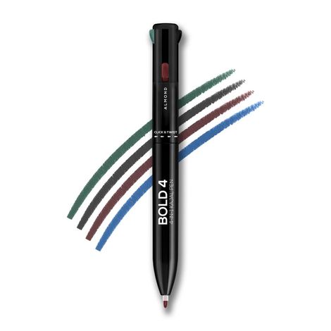 Buy RENEE Bold 4 4-IN-1 Kajal |Four Shades Black, Brown, Teal & Blue |Matte Finish, Rich Color Payoff, One-stroke Application, Travel Friendly & Easy To Use 0.4 gm-Purplle