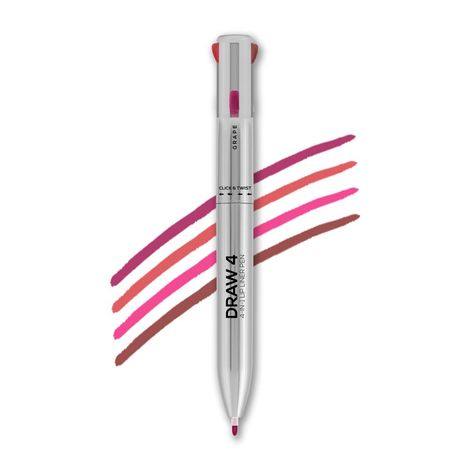 Buy RENEE Draw 4 4-IN-1 Lip Liner, Four Shades Pinks, Brown, Nude & Red In One Pen, Highly Pigmented, Rich Texture, Matte Finish, One-swipe Application & Travel-friendly 4 gm-Purplle