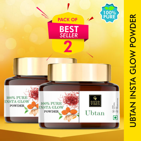 Buy Good Vibes Ubtan Insta Glow Powder | 100% Natural (Pack of 2) (150 gm)-Purplle