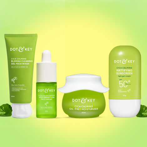 Buy Dot & Key Acne Free Day Skin Care Routine | Face Wash, Serum, Night Gel & Sunscreen - 240 gm-Purplle