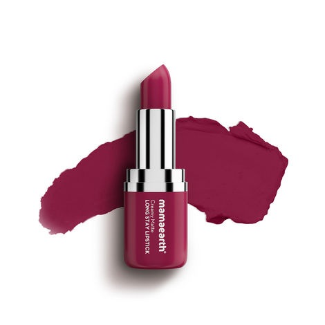 Buy Mamaearth Creamy Matte Long Stay Lipstick with Murumuru Butter and Vitamin E for 8-Hour Long Stay (Flakeproof & Non-Drying | Intense Color Payoff) Cranberry Crush - 4.2 gm-Purplle