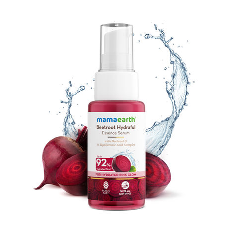Buy Mamaearth Beetroot Hydraful Essence Serum - For Hydrated Pink Glow with Beetroot & 1% Hyaluronic Acid Complex Face Serum | Upto 92% Instant Hydration* | For Daily Smooth & Plumping Skin - 50 ml-Purplle