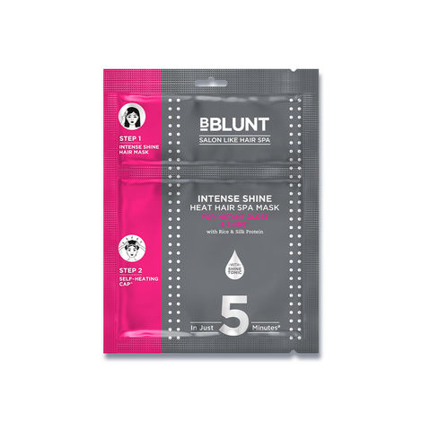 Buy Bblunt Intense Shine Heat Hair Spa Mask with Rice & Silk Protein for Salon-Like Hair Spa at Home - 70 g-Purplle