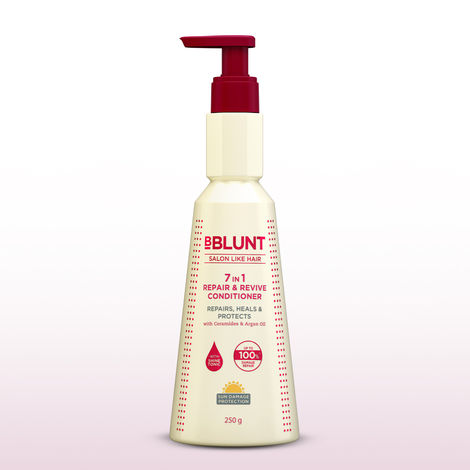 Buy Bblunt 7 in 1 Repair & Revive Conditioner for Upto 100% Damage Repair - 250 ml Addresses 7 Signs of Hair Damage | Enriched with Ceramides & Argan Oil-Purplle