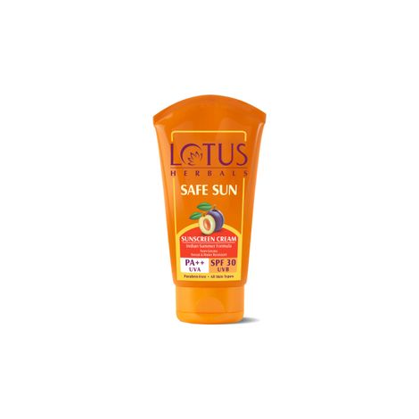 Buy Lotus Herbals Safe Sun Sunscreen Cream - Indian Summer Formula | SPF 30 | PA++ | Non-Greasy | Sweat & Water Resistant | 100 gm-Purplle