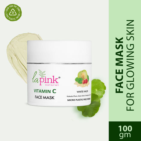 Buy La Pink Vitamin C Face Mask with White Haldi & Kakakdu Plum, For Glowing Bright Skin, 100% Microplastic Free Formula 100gm-Purplle