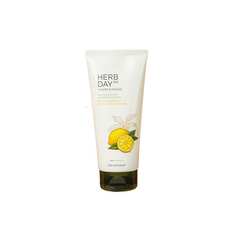 Buy The Face Shop Herbday 365 Masterblending Foaming Cleanser Lemon (100ml)-Purplle