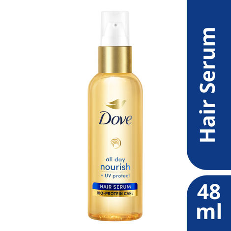 Buy Dove All Day Nourish + UV protect Hair serum 48 ml , for all hair types-Purplle