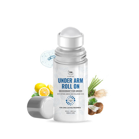 Buy TNW The Natural Wash Underarm Roll-On Deodorant| With Lemon, Vetiver and Hyaluronic Acid | For Long-Lasting Freshness 50 ml-Purplle
