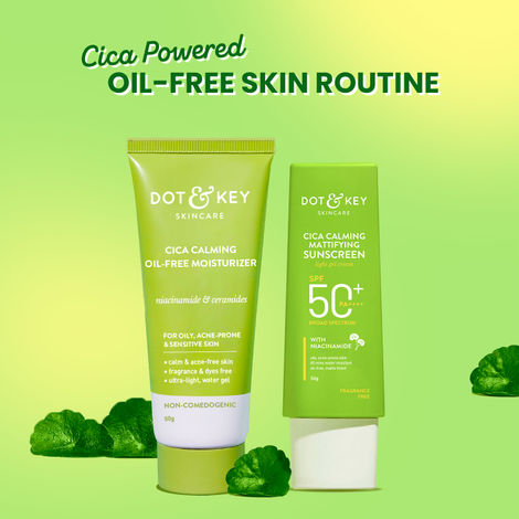 Buy Dot & Key CICA Sun Protect & Oil Control Duo - 100 gm | Face Sunscreen & Face Cream-Purplle